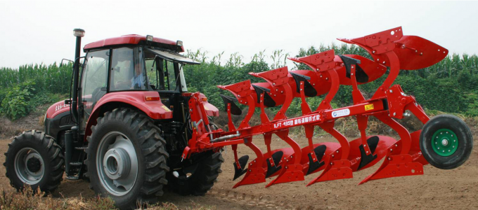 Hydraulischer umschaltbarer Pflug-Traktor-Furchen-Bauernhof-Pflug-rotes blaues Grün